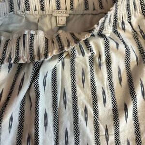 J.Crew Ivory and Black Geometric Skirt